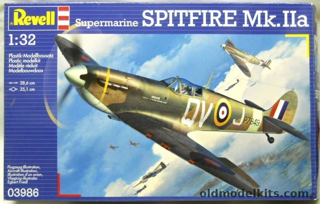 Revell 1/32 Supermarine Spitfire Mk.IIa - With 3 BarracudaCast Sets Cockpit Upgrade / Wing Correction / Seat And Backpad, 03986 plastic model kit