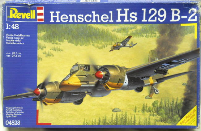 Revell 1/48 Henschel Hs-129 B-2 - (Hs129B-2), 04523 plastic model kit