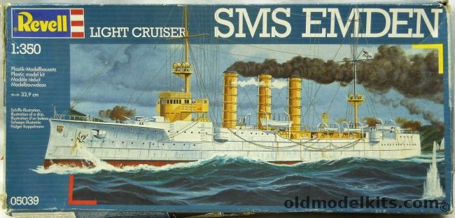 Revell 1/350 SMS Emden Light Cruiser - WWI Commerce Raider - With Gold Medal Models Emden PE Detail Set, 05039 plastic model kit