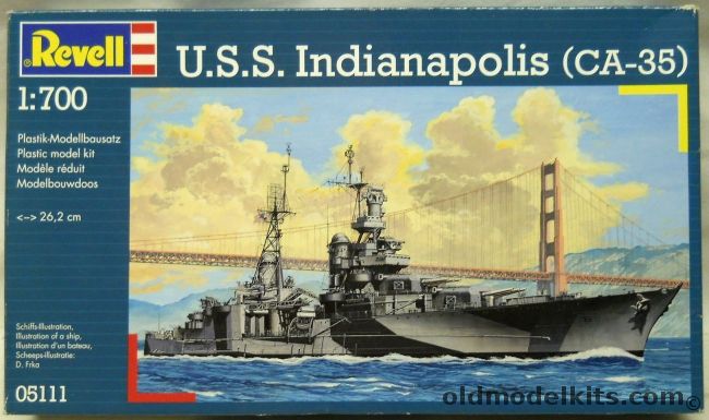 Revell 1/700 USS Indianapolis CA-35 Heavy Cruiser, 05111 plastic model kit