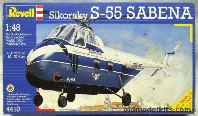 Revell 1/48 Sikorsky S-55 Sabena - Or HO4S Netherlands Navy Valkenburg 1960, 4410 plastic model kit