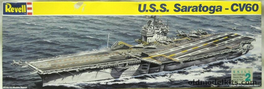 Revell 1/542 USS Saratoga (1980 SLE) Aircraft Carrier CV-60, 5025 plastic model kit