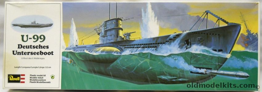 Revell 1/125 U-99 U-Boat  - (Type VIIB Deutsches Unterseeboot), 5054 plastic model kit