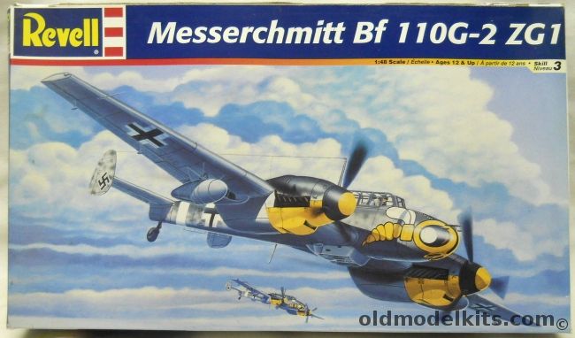 Revell 1/48 Messerschmitt Bf-110 G-2 ZG1 - (Bf110G-2), 85-4164 plastic model kit