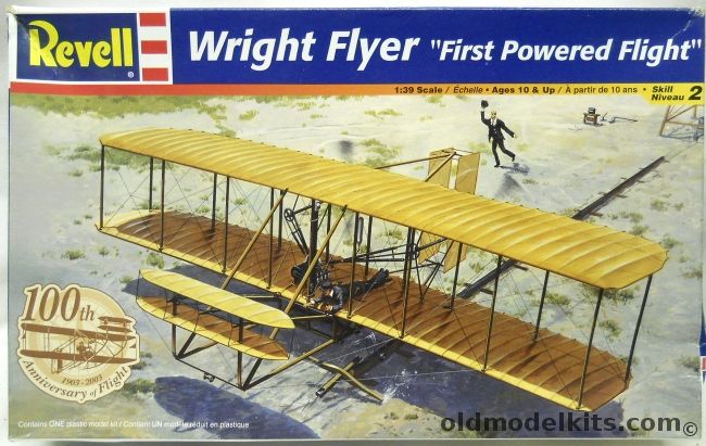 Revell 1/39 Wright Flyer First Powered Flight - (ex Monogram), 85-5243 plastic model kit