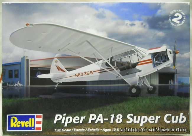 Revell 1/32 Piper PA-18 Super Cub - Or L-18C - Civil USA Or US Army - With Aftermarket Dutch Decal Sheet, 85-5483 plastic model kit