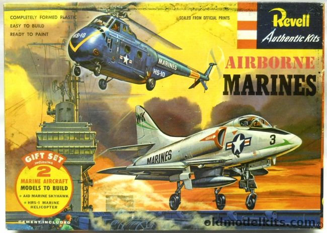 Revell 1/48 Airborne Marines Gift Set - A-4D Skyhawk and HRS-1 Helicopter, G271-195 plastic model kit