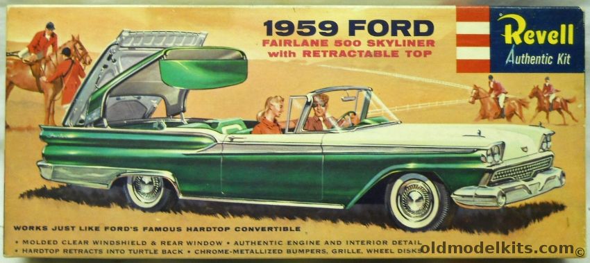Revell 1/25 1959 Ford Fairlane 500 Skyliner Hardtop Convertible - With Retractable Top - 'S' Issue, H1227-149 plastic model kit