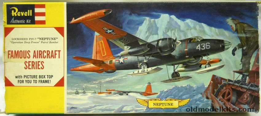 Revell 1/104 Neptune P2V-7 With Skis Operation Deep Freeze - Famous Aircraft Series - (P2V7), H170-98 plastic model kit