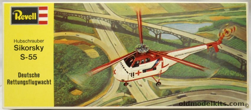 Revell 1/48 Sikorsky S-55 Deutsche Rettungsflugwacht - German Air Rescue Service, H174 plastic model kit