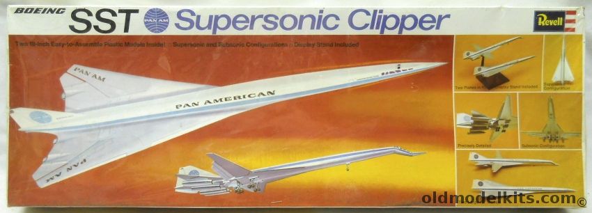 Revell 1/200 Boeing 2707 SST Supersonic Clipper - Pan Am 2 Kits (B2707), H263-400 plastic model kit