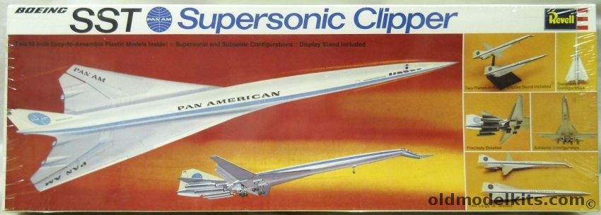 Revell 1/200 Boeing 2707 SST Supersonic Clipper - Pan Am 2 Kits (B2707), H263 plastic model kit