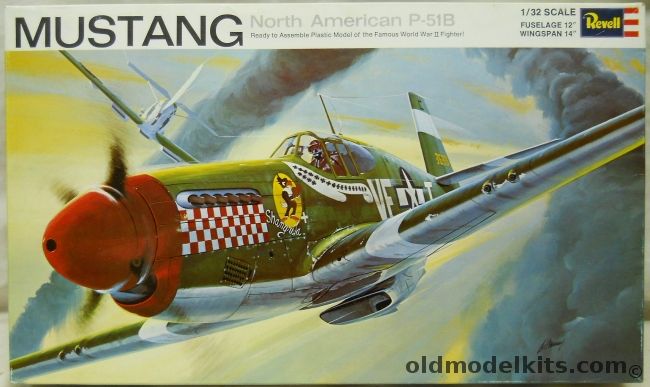 Revell 1/32 North American P-51B Mustang -  Don Gentile's 'Shangri-La' 336th Fighter Squadron 4th Fighter Group, H295-250 plastic model kit