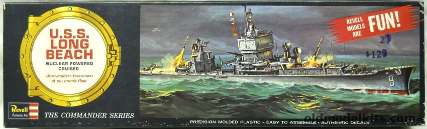 Revell 1/508 USS Long Beach CG(N)-9 - Nuclear Powered Cruiser - Commander Series, H424-170 plastic model kit