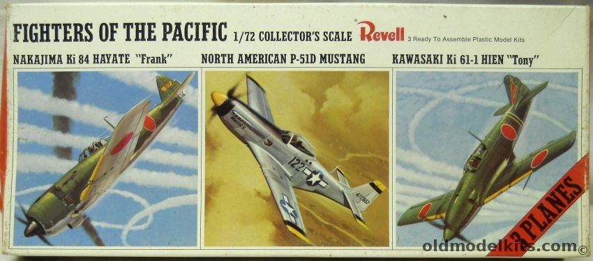 Revell 1/72 3 Fighters of the Pacific Ki-84 Frank  / P-51D Mustang / Ki-61-1 Tony, H686-130 plastic model kit