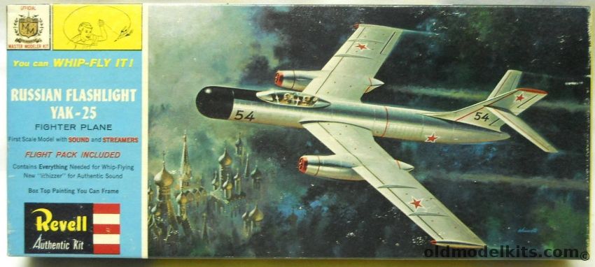 Revell 1/50 Whip-Fly Russian Yak-25 Flashlight - Sound and Streamers, H158-129 plastic model kit