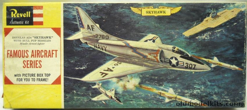 Revell 1/50 Douglas A4D Skyhawk with Bullpup Missiles - Famous Aircraft Series - (A-4 Skyhawk), H179-100 plastic model kit