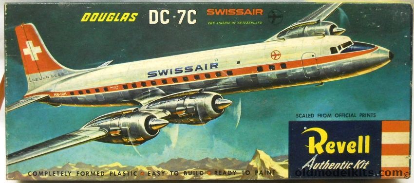 Revell 1/122 DC-7C Swissair - 'S' Issue, H267-98 plastic model kit