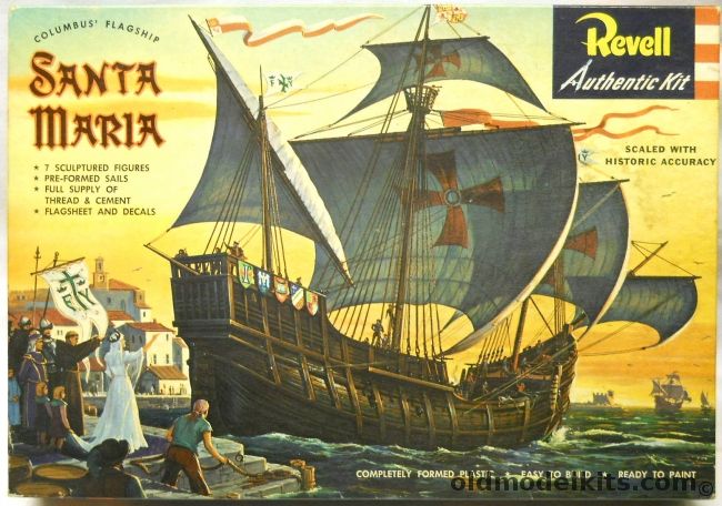 Revell 1/89 Santa Maria With Sails - 'S' Issue, H336-298 plastic model kit