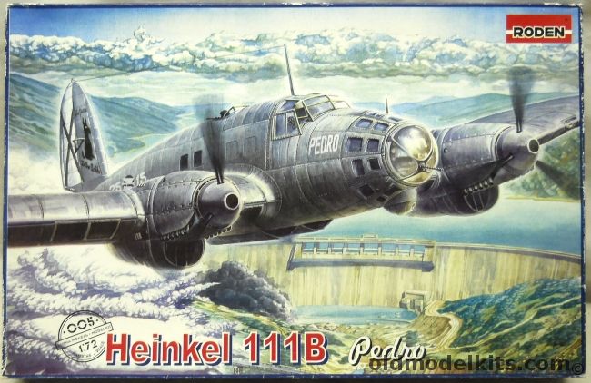 Roden 1/72 Heinkel He-111B Pedro - Spanish Civil War Nationalist or Luftwaffe, 005 plastic model kit