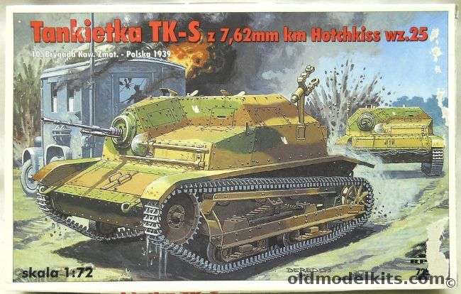 RPM 1/72 Tankette TK-S With 7.62mm Hotchkiss Machine Gun wz..25 - Poland 1939, 72500 plastic model kit