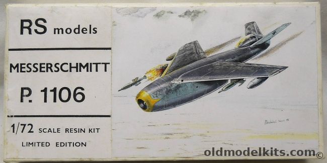 RS Models 1/72 Messerschmitt P.1106 - (P1106), 7239 plastic model kit