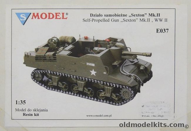 S Model 1/35 Sexton MkII Self-Propelled Gun - WWII (Canadian Cleric), E037 plastic model kit