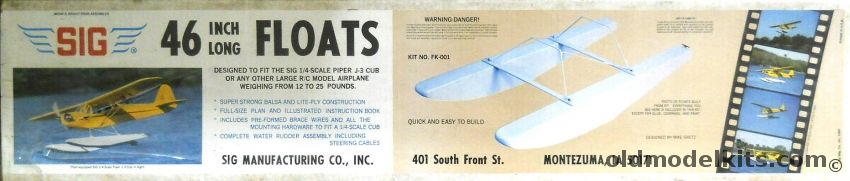 Great Planes 46 Inch Long Floats - For Large R/C Aircraft And 1/4 Scale Piper J-3 Cub, FK-001 plastic model kit