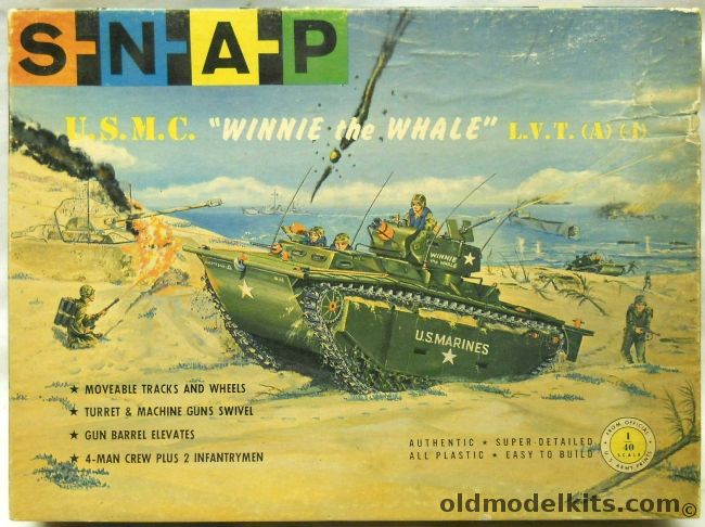 SNAP 1/40 USMC Winnie the Whale LVT A4 - With 75mm Cannon (Ex Adams), 157-149 plastic model kit