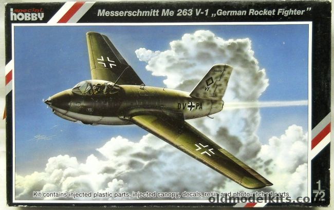Special Hobby 1/72 TWO Messerschmitt Me-263 V-1 German Rocket Fighter - (Me263V-1), SH72118 plastic model kit