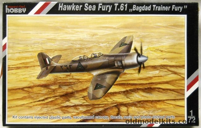 Special Hobby 1/72 TWO Hawker Sea Fury T.61 Bagdad Trainer Fury, SH72121 plastic model kit