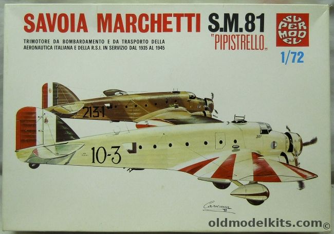 Supermodel 1/72 Savoia SM-81 Pipistrello, 10-008 plastic model kit