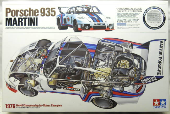 Tamiya 1/12 Martini Porsche 935 Turbo With Photo-Etched Parts, 12057 plastic model kit
