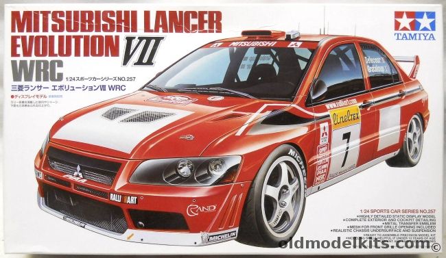 Tamiya 1/24 Mitsubishi Lancer Evolution VII WRC, 24257 plastic model kit