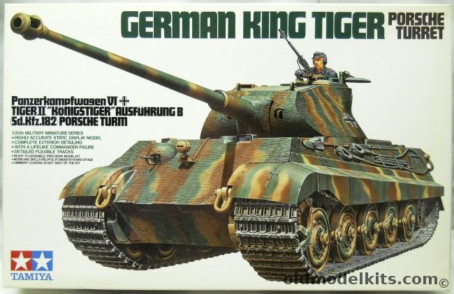 Tamiya 1/35 King Tiger - Porsche Turret - PanzerKampfwagen VI Tiger II KonigsTiger Ausfuhrung B Porsche  Turm, 35169 plastic model kit