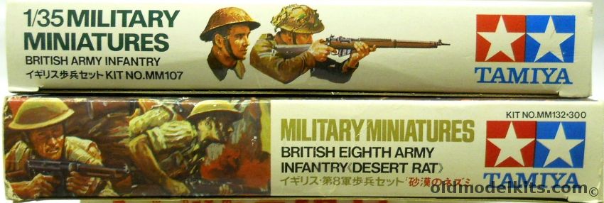 Tamiya 1/35 British Eighth Army Infantry Set Desert Rats And British Army Infantry, MM132-300 plastic model kit