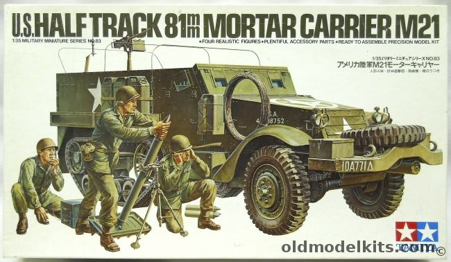 Tamiya 1/35 M21 Half Track 81mm Mortar Carrier, MM183 plastic model kit