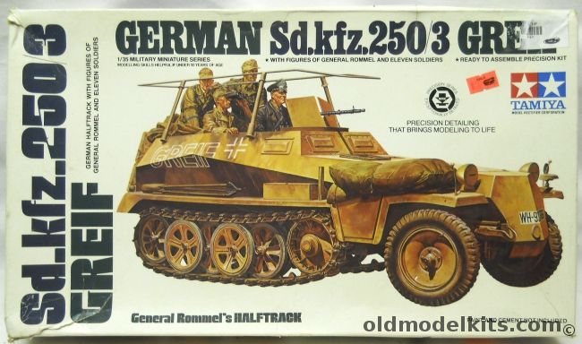 Tamiya 1/35 German Sd.Kfz.250/3 Greif - With General Rommel And 11 Soldiers, MM213A plastic model kit