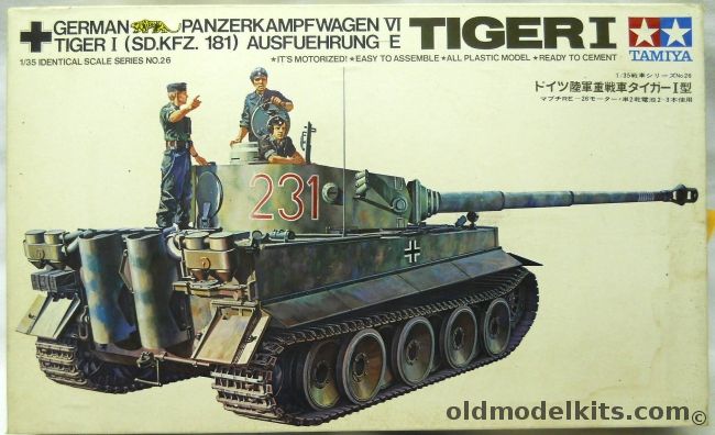 Tamiya 1/35 Tiger I - Panzerkampfwagen VI  Sd.Kfz. 181 - Motorized, MT126-598 plastic model kit