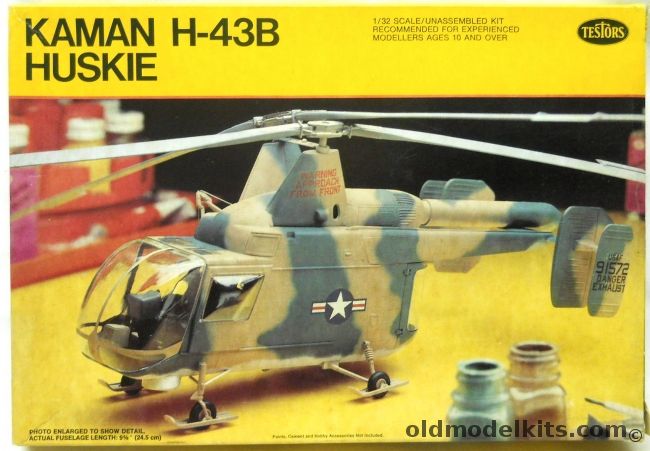 Testors 1/32 Kaman H-43B Huskie - (ex Hawk), 206 plastic model kit