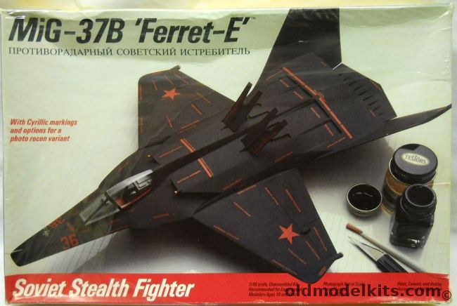 Testors 1/48 Mig-37B Ferret E Soviet Stealth Fighter, 502 plastic model kit