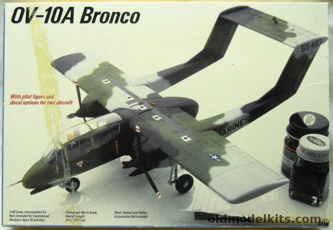 Testors 1/48 OV-10A Bronco - US Marines or USAF 27th Tactical Air Support  Sq - (ex Hawk), 506 plastic model kit