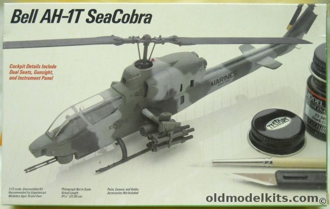 Testors 1/72 TWO Bell AH-1T SeaCobra, 634 plastic model kit
