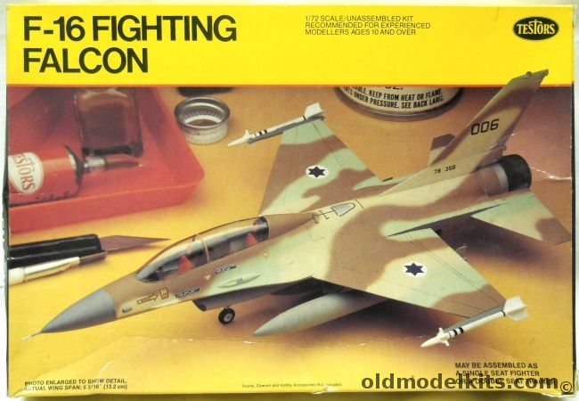 Testors 1/72 F-16 Fighting Falcon - F-16A Or F-16B388 TFW 1980 / MOT&E Sq 57th FWW 1979 / Ceremony Aircraft January 1979 / Israeli Air Force, 683 plastic model kit