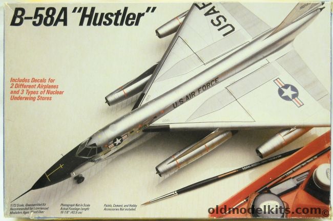 Testors 1/72 Convair B-58A Hustler - High-Vis or Camo, 694 plastic model kit