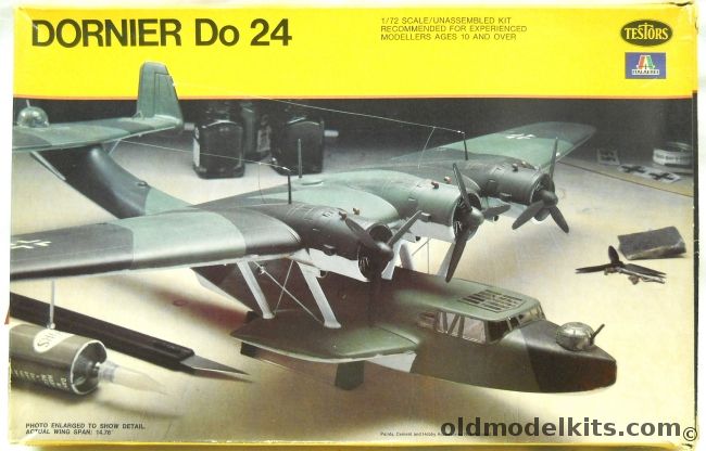 Testors 1/72 Dornier Do-24T Reconnaissance Seaplane - Luftwaffe 106th Coastal Patrol Wing Baltic Sea or Air/Sea Rescue Wing Syracuse 1943, 868 plastic model kit