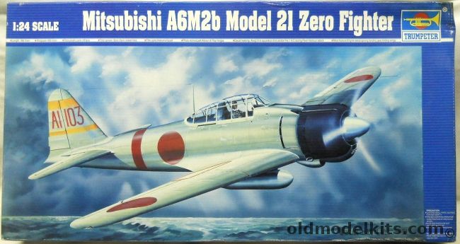 Trumpeter 1/24 Mitsubishi A6M2b Model 21 Zero Fighter, 02405 plastic model kit