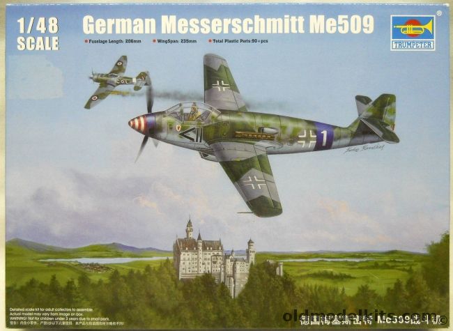 Trumpeter 1/48 Messerschmitt Me-509, 02849 plastic model kit