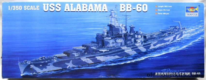 Trumpeter 1/350 USS Alabama BB-60 Battleship, 05307 plastic model kit