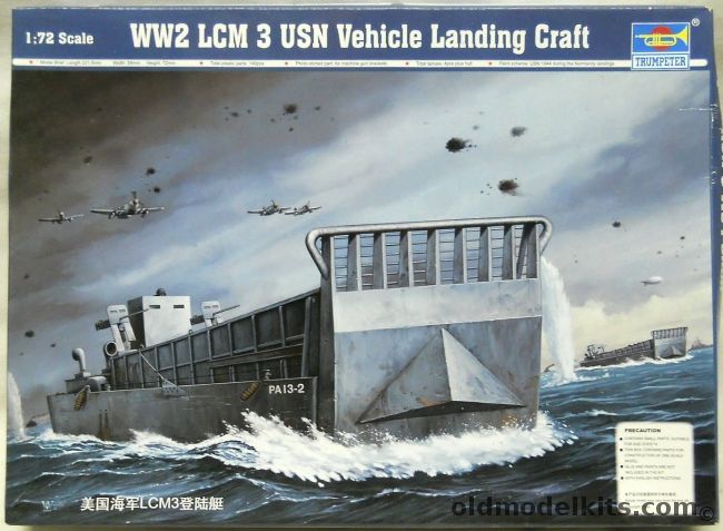Trumpeter 1/72 LCM 3 USN Vehicle Landing Craft WWII - 1944 Normandie Landings, 07213 plastic model kit